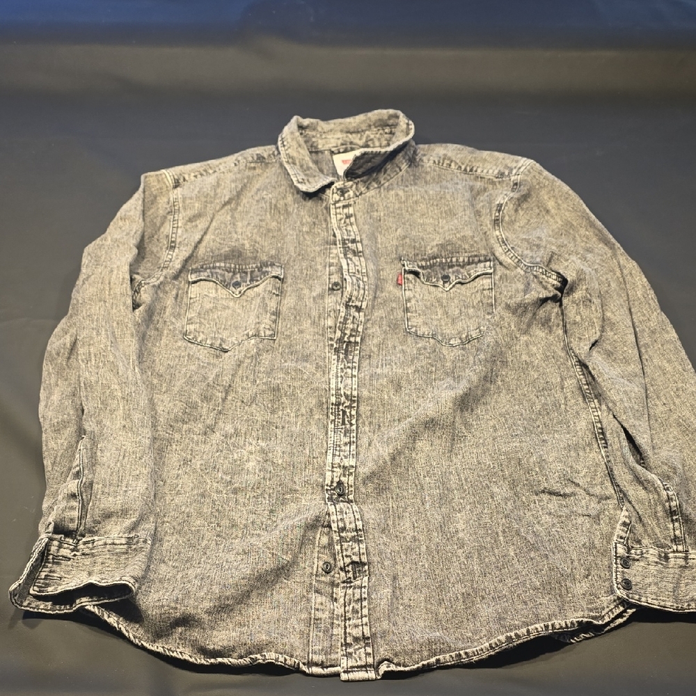 Levi's Black Denim Shirt XXL